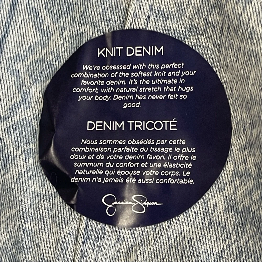 Jessica Simpson Denim Romper Women’s XS Open Back Pockets faux snap front